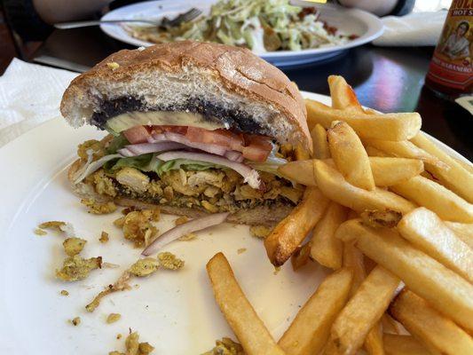 Chicken Torta and chilaquiles. Both great!