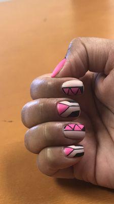 Matte gel manicure