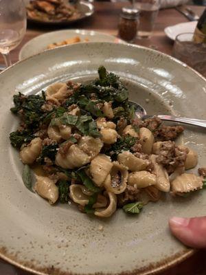 orecchiette with sausage and broccoli rabe