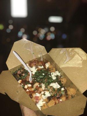 Smoked brisket tots - HUGE portion, only $10!