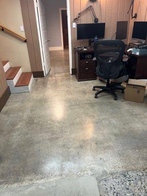 Shiny concrete floors