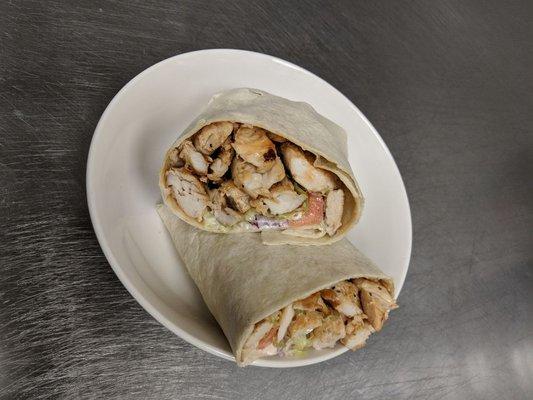 Grilled chicken wrap - $6.95