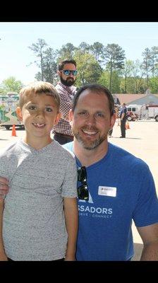 Mason and I are enjoying Service Day at the Fire Station!