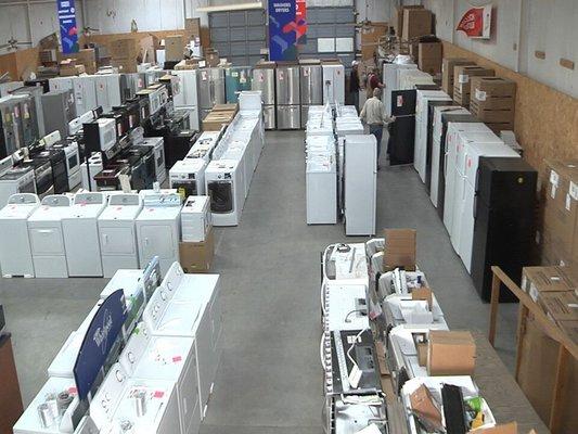 We have a large inventory at  Warehouse prices including Scratch & Dent GE appliances.