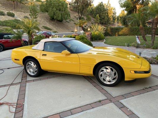 94' Corvette - original owner. Wanted me to bring it back to life after sitting outside for a while.