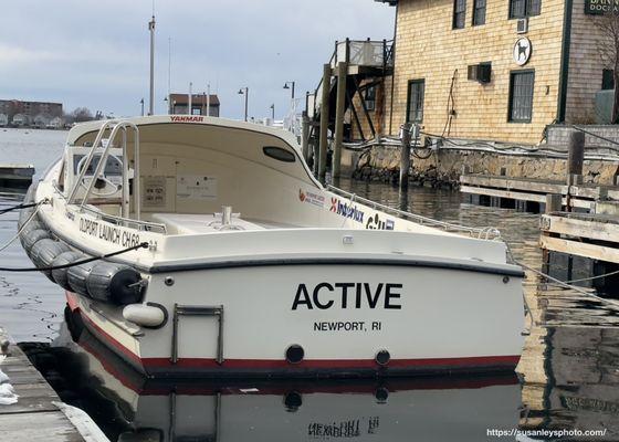 Oldport Launch "Active" at the dock in Newport getting ready for a busy summer.