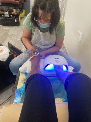 Gel pedicure by Vicky!