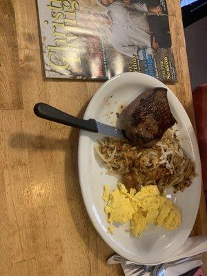 Steak and eggs with hash browns