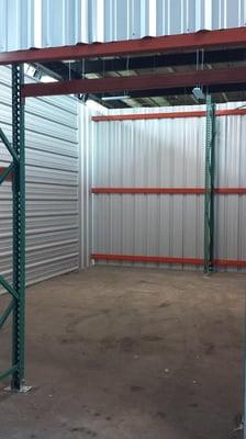 Interior view of storage units