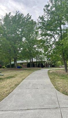 Restrooms and picnic shelter