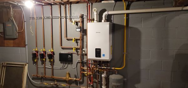 Tankless heating and water heater installation