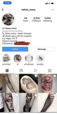 The scammer! Avoid this place! It is using another tattoo artist name