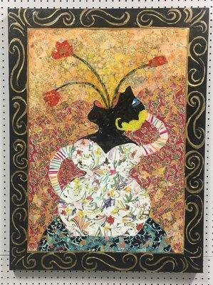 She Identified as a Vase#2 #mixedmediacollage Incorporates the Frame as part of the art work.