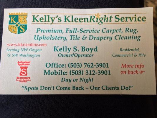 Kelly's Kleenright Service