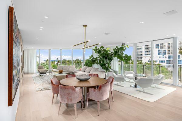 Living room and Dining room