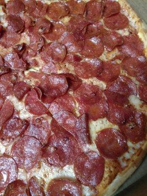 Cavanaugh Pizza Parlour: Pepperoni Pizza with "Lots and lots of extra pepperoni!"