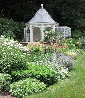 Lovely poolside perennial bed.