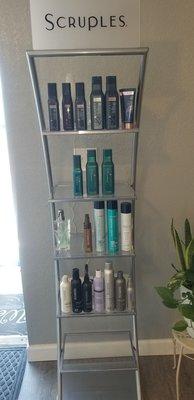 A full line of retail products for sale. Leaf & Flower products and Scruples products,