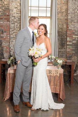 Gorgeous newly weds at a lofty venue at Huron Substation