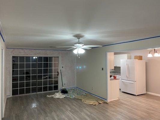 Removed Popcorn Ceiling