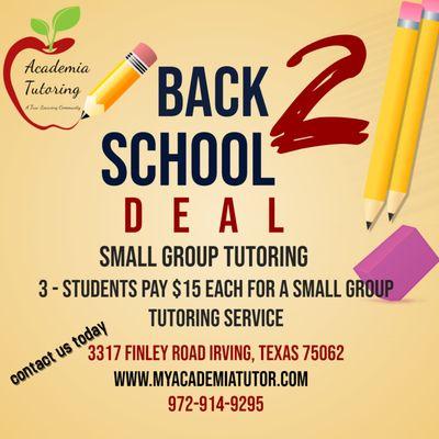 Back to school deals! Only $25 an hour. Limited time! ALL locations