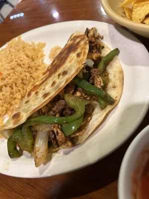 chicken and steak Fajita Quesadillas