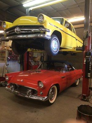 We work on antique, classic and custom cars.