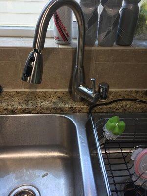 Replaced faucet