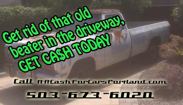 http://www.aacashforcarsportland.com 503-673-6020  AA Cash For Cars Portland pays top dollar for cars in the Portland Metro Area