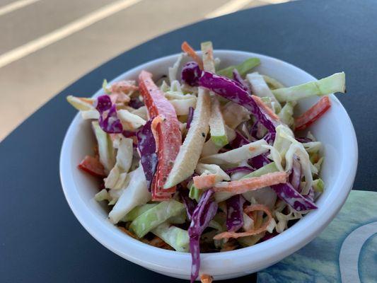 Side of coleslaw.