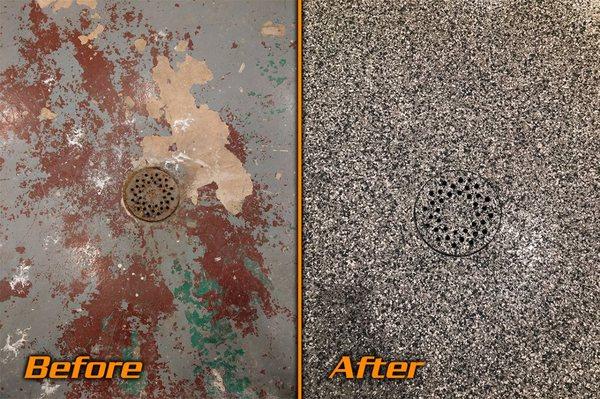 Before/After Ninja Concrete Coatings