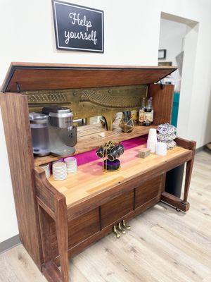 Feel free to help yourself  to our coffee bar!