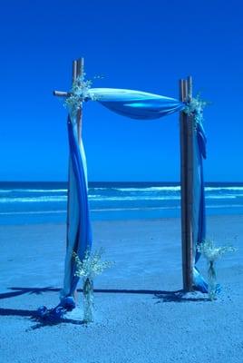 Beach wedding arch