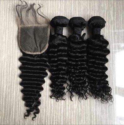 Puruvian deep wave 100% human hair