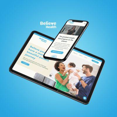 Website redesign for Believe Health. I helped them focus their content to create a better user experience and revamped their site.