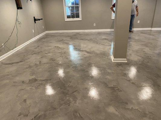 Looking for a more modern approach.  Ask us about stained concrete floors.