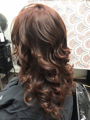 Rich red brown with highlights undertones