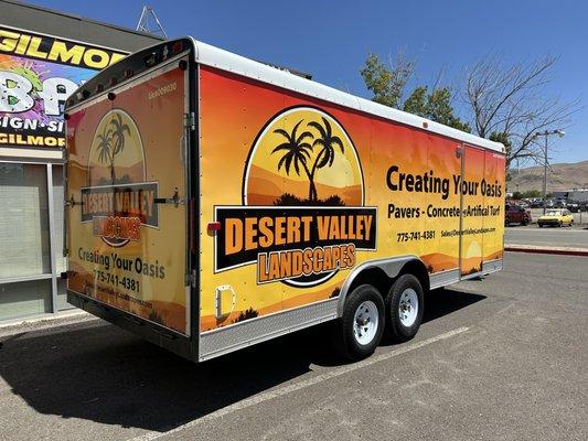 Desert Valley Landscapes Trailer Wrap