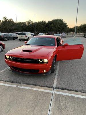 My upgraded cool cars red Dodge Challenger RT Hemi