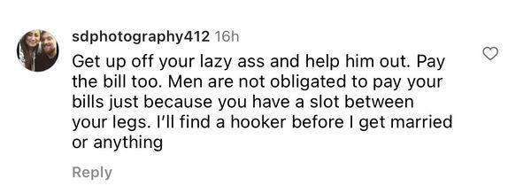 Owner of this business leaves comments like this on women's reels on Instagram