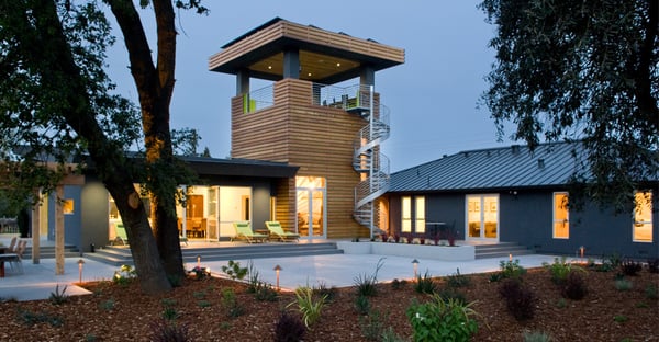 Landscape Lighting at a modern St. Helena home