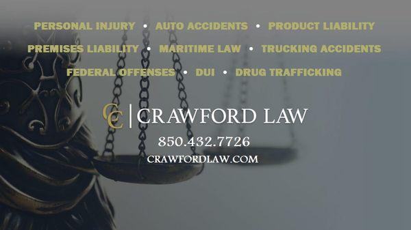 Crawford law practice areas and contact information.