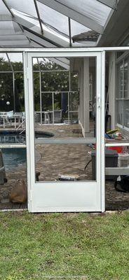 New Replacement Lanai Screen Door...Wowza!! Another job well done by Higgins Home Repair