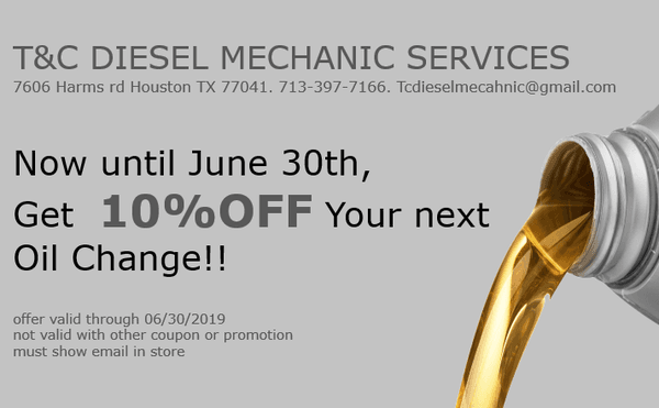 GET 10% OFF OF YOUR NEXT OIL CHANGE