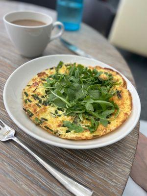 Spinach and Gruyere Frittata.