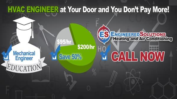 HVAC Engineer at Your Door and You Don't Pay More!