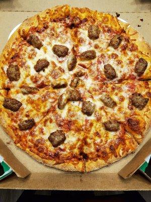 Medium one topping (sausage)