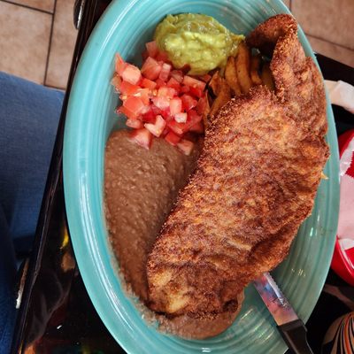 Milanesa plate I requested no salad or rice.