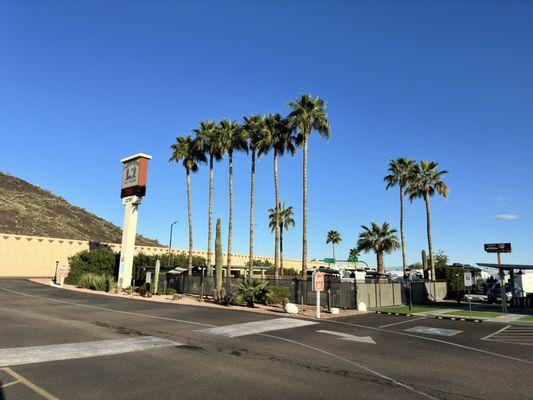 Entrance adjacent highway 17