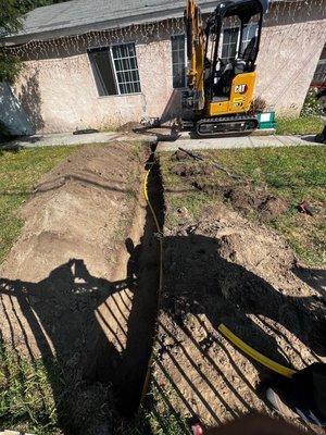 Main gas line replacement